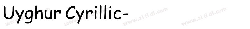 Uyghur Cyrillic字体转换